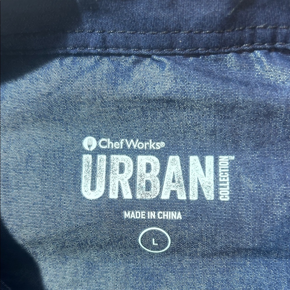 Chef Works Urban Collection Denim Blue Button Down Shirt - Picture 2 of 5